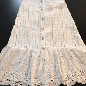 White Eyelet Skirt